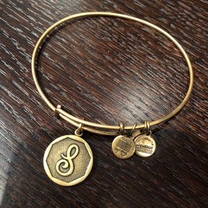 Alex and Ani charm bracelet Initial S